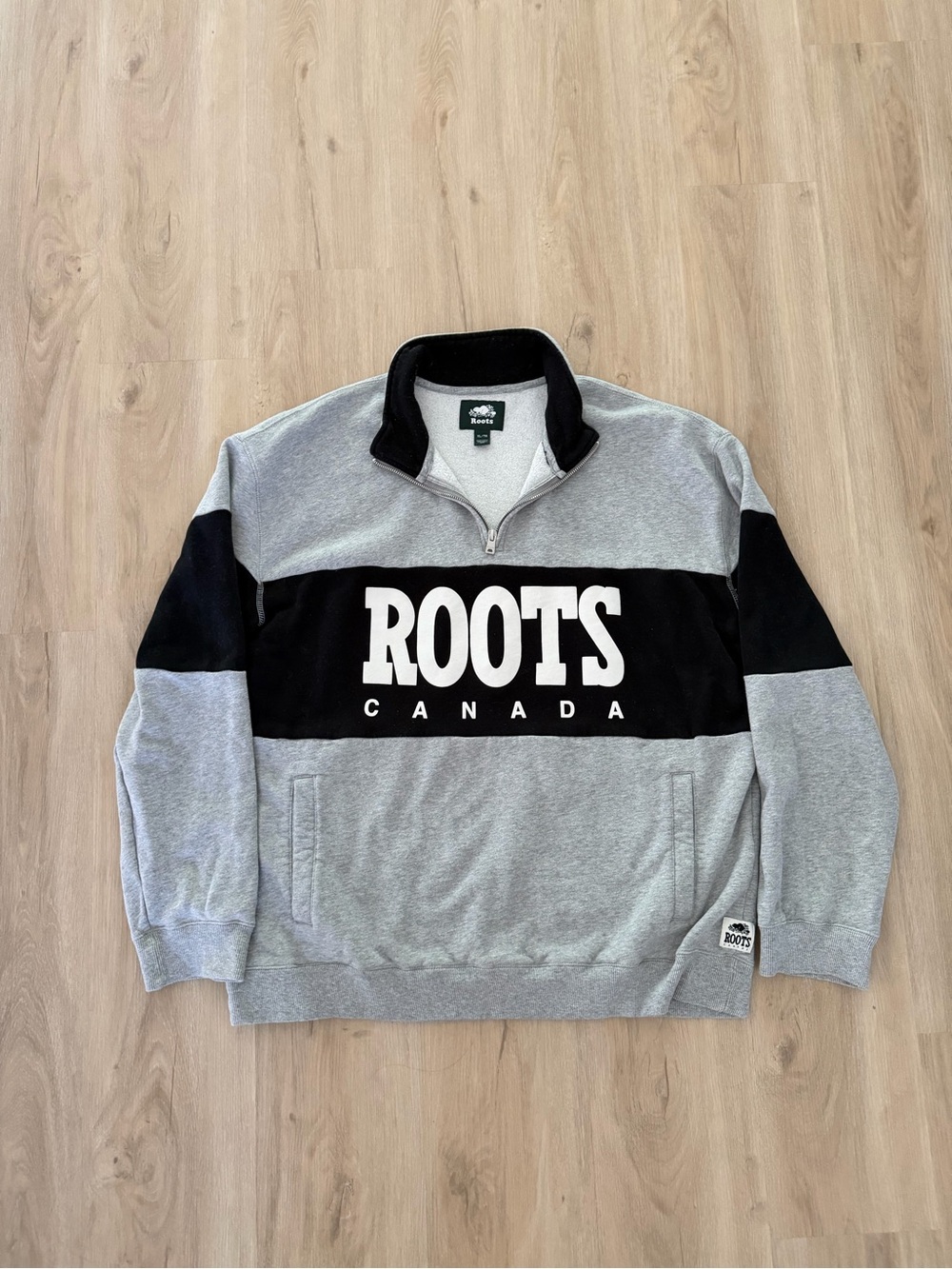 Roots Athletics Canada Fleece Quarter-Zip Size Men's XL